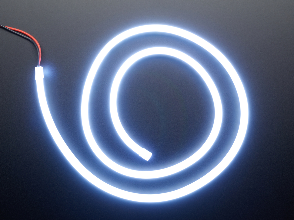 Flexible Silicone Neon-Like LED Strip - 1 Meter - Cold White