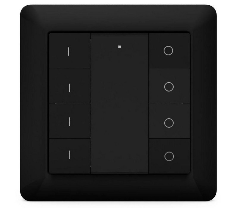 Heatit Z-Push Button 8 - Zwart