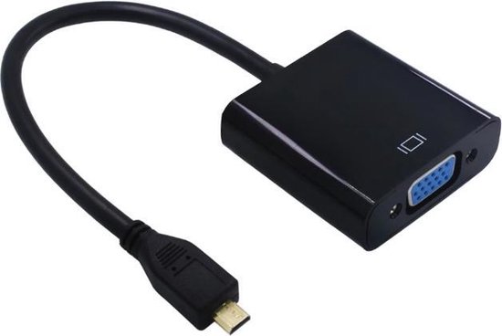Micro HDMI naar VGA adapter - Zwart