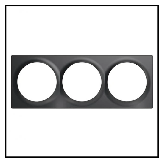 FIBARO Walli Triple Cover Plate - Antraciet