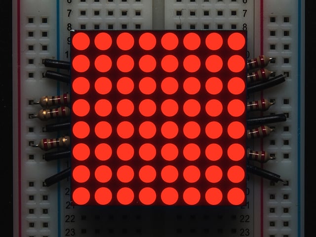 Adafruit: Small 1.2" 8x8 Ultra Bright Red LED Matrix