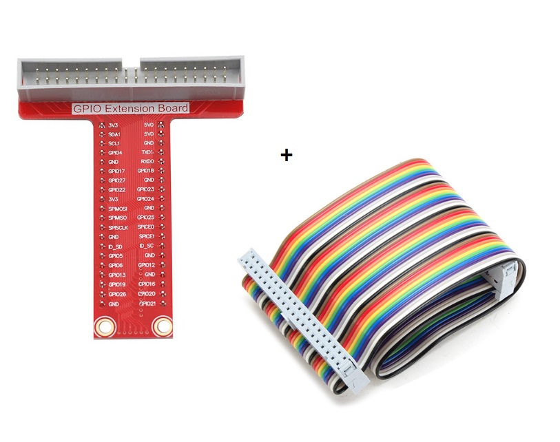 GPIO Extension Board + GPIO 40P Adapterkabel
