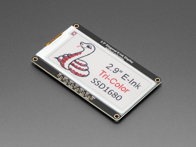 Adafruit 2.9" Red/Black/White eInk Display Breakout - THINK INK