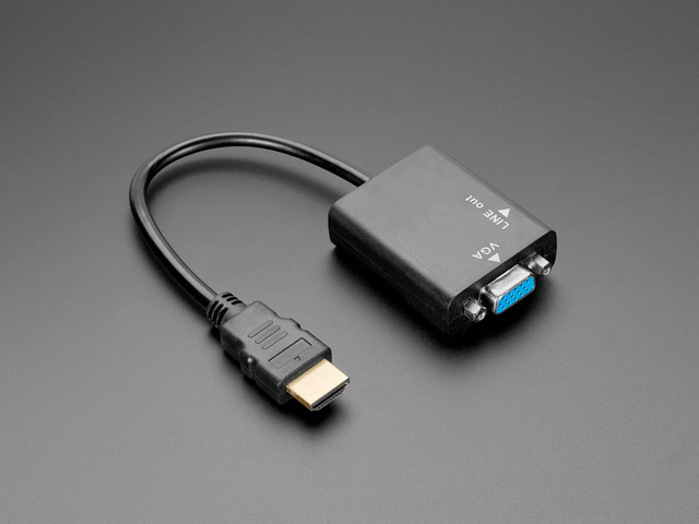 HDMI to VGA Video Adapter and 3.5mm Male/Male Stereo Cable