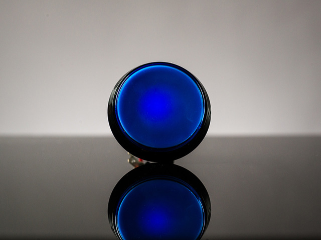 Large Arcade Button with LED - 60mm Blue