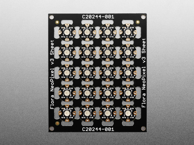 Flora RGB Smart NeoPixel version 3 - Sheet of 20
