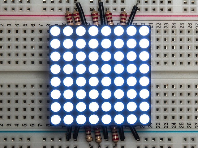 Small 1.2" 8x8 Ultra Bright White LED Matrix
