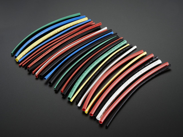 Multi-Colored Heat Shrink Pack - 3/32" + 1/8" + 3/16" Diameters