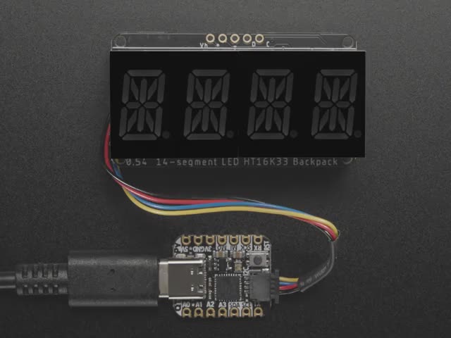 Quad Alphanumeric Display - Red 0.54" Digits w/ I2C Backpack