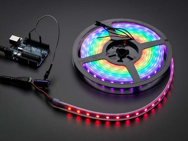 Adafruit NeoPixel Digital RGB LED Strip - Black 60 LED 1m