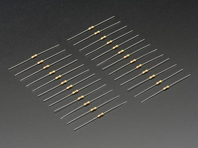 Through-Hole Resistors - 470 ohm 5% 1/4W - Pack of 25
