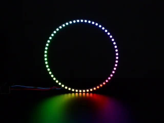 NeoPixel 1/4 60 Ring - 5050 RGBW LED w/ Integrated Drivers