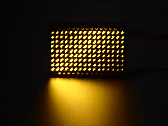 LED Charlieplexed Matrix - 9x16 LEDs - Yellow