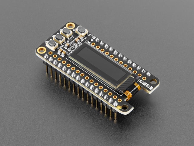 Assembled Adafruit FeatherWing OLED