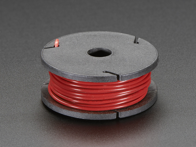 Stranded-Core Wire Spool - 25ft - 22AWG - Red