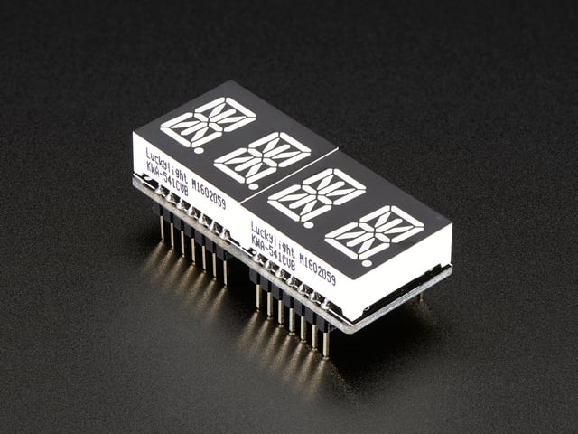 Adafruit 0.54" Quad Alphanumeric FeatherWing Display - Red