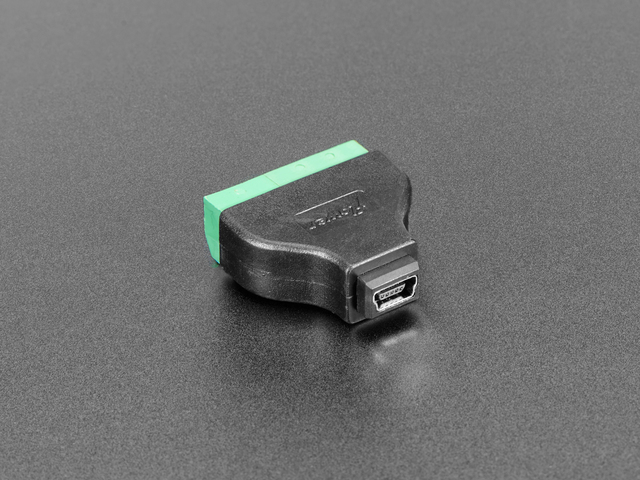 USB Mini B Female Socket to 5-pin Terminal Block