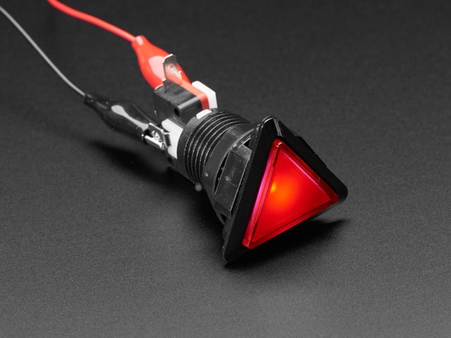 LED Illuminated Triangle Pushbutton A.K.A 1960s Sci-Fi Buttons