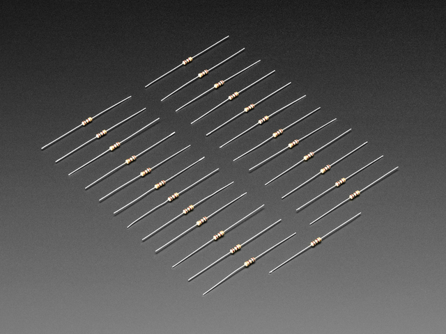 Through-Hole Resistors - 100 ohm 5% 1/4W - Pack of 25