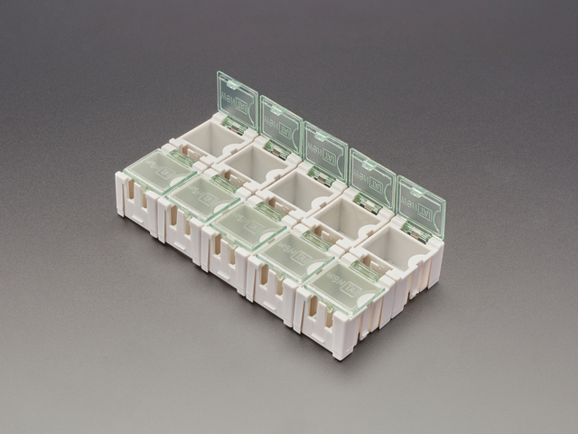 Tiny Modular Snap Boxes - SMD component storage - 10 pack
