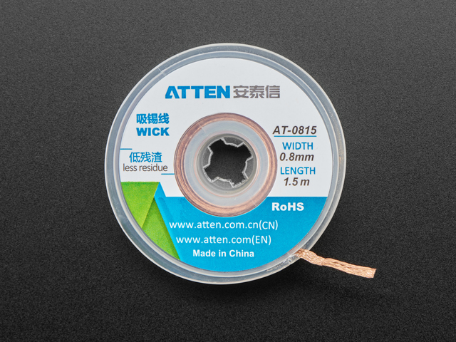 Solder Wick - 0.8mm wide and 1.5m / 5 feet long