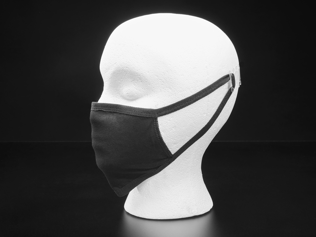 Simple Black 3-Layer Cotton Mask - Adult Size