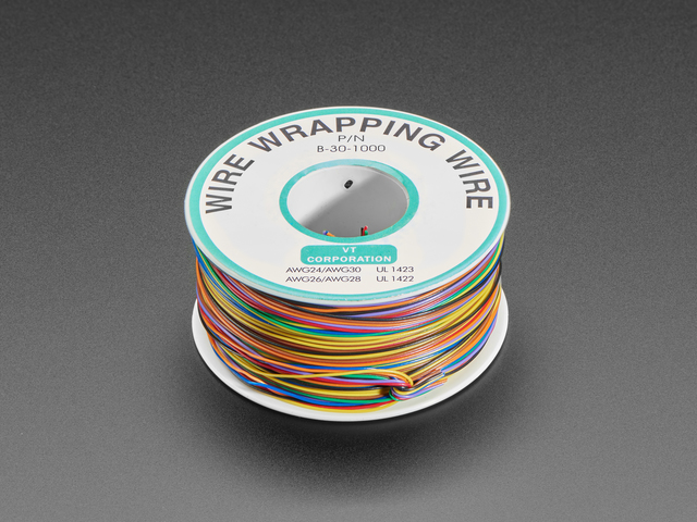 Rainbow "Wire Wrap" Thin 30 AWG Prototyping & Repair Wire