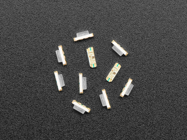 NeoPixel Addressable RGB LEDs - Slim Flat 3.2mm x 1.0mm 10 pack