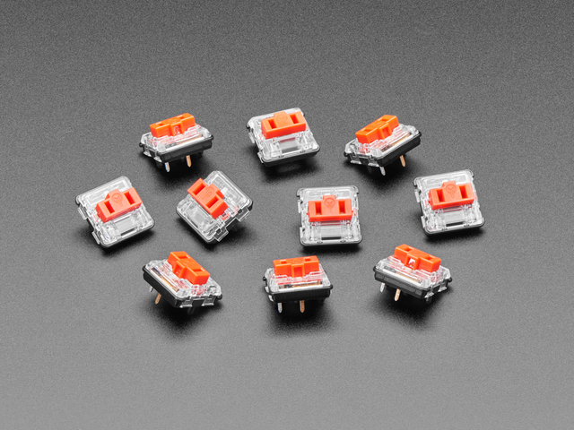 Kailh CHOC Low Profile Red Linear Key Switches - 10-pack