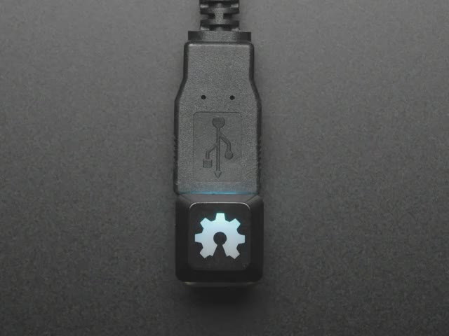Etched Glow-Through Keycap with Open Source Hardware Gear Logo