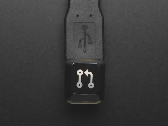 Etched Glow-Through Keycap with Pull Request Logo