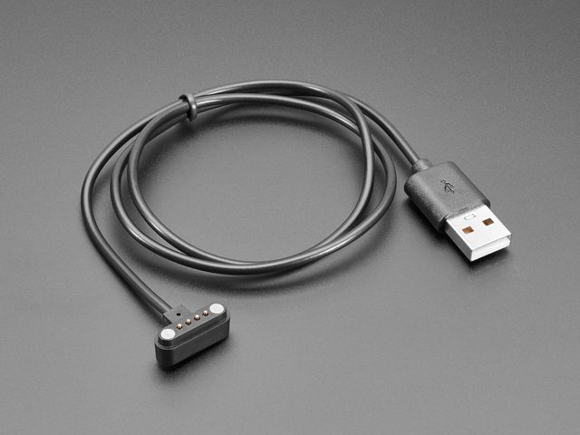 Magnetic USB Charging Cable for 4 Pin 0.1" Magnetic Connector