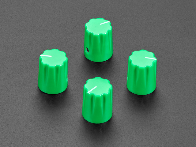 Green Micro Potentiometer Knob - 4 pack