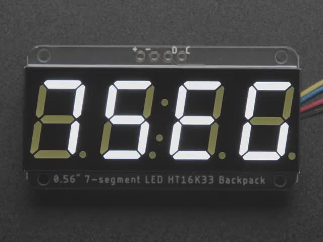 Assembled Adafruit 0.56" 4-Digit 7-Segment Display