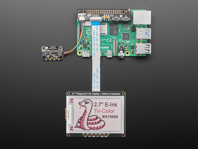 Adafruit EYESPI Pi Beret - Buttons, EYESPI and STEMMA QT
