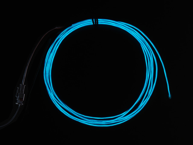 EL wire starter pack - Blue 2.5 meter (8.2 ft)