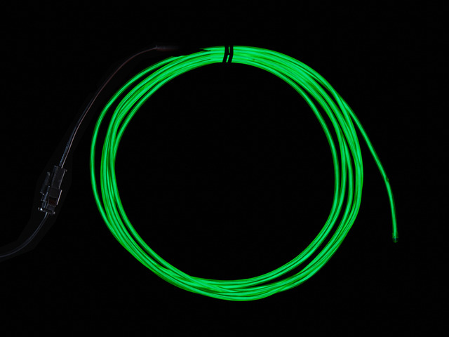 EL wire starter pack - Green 2.5 meter (8.2 ft)