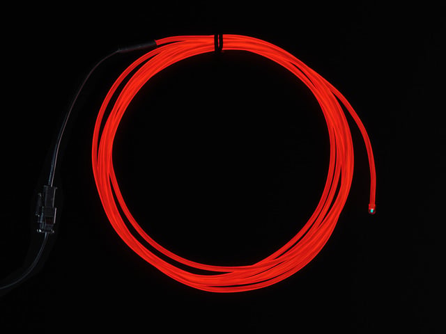 EL wire starter pack - Red 2.5 meter (8.2 ft)