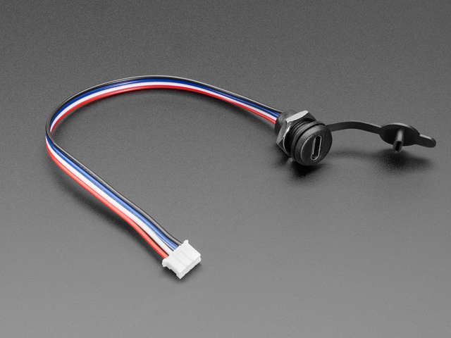 USB-C Screw Panel Mount to 4pin JST PH Cable