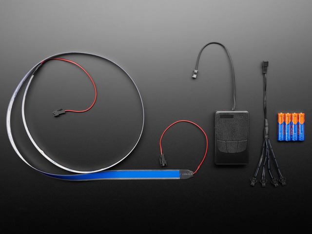 Electroluminescent (EL) Tape/Strip Starter Pack - 100cm - Blue