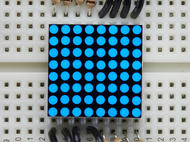 Miniature 8x8 Blue LED Matrix