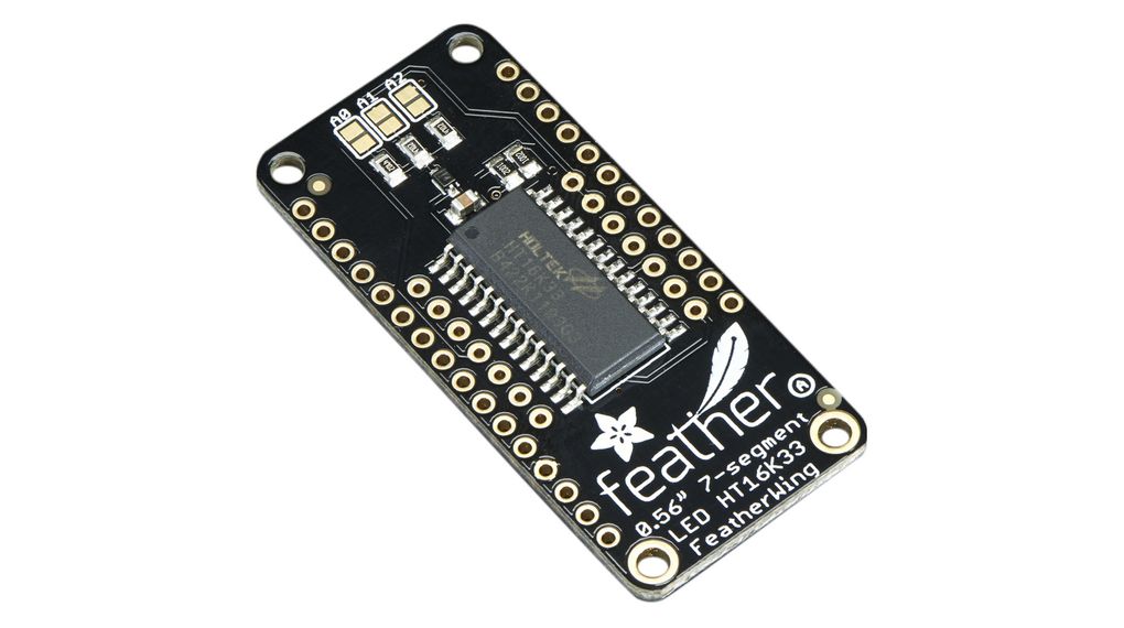 4-Digit 7-Segment LED Matrix Display FeatherWing
