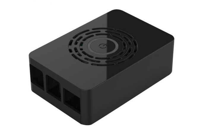 Multicomp Behuizing voor Pi 4B incl. Aan/Uit knop - Zwart