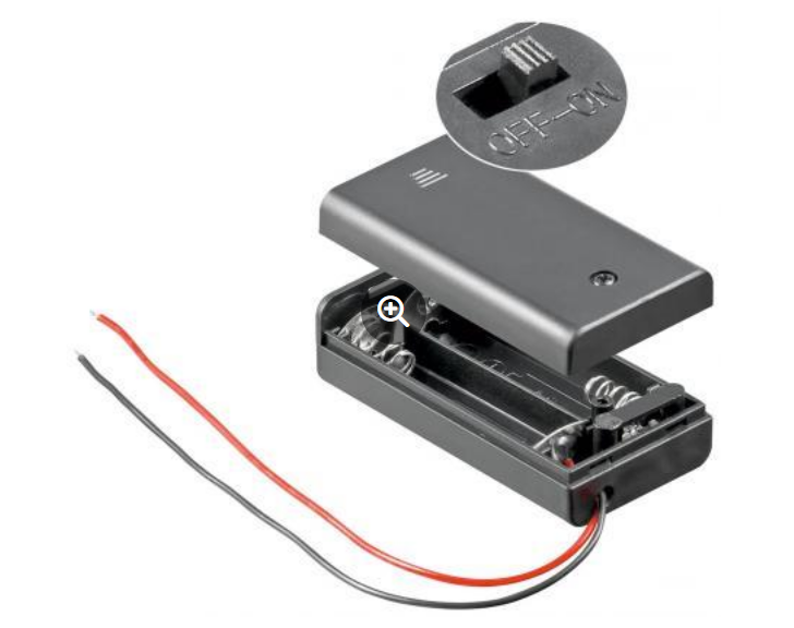 Batterijhouder voor BBC Micro:Bit met aan/uit knop - 2x AA Batterijen
