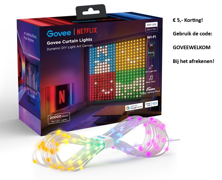 Govee Curtain Lights Netflix (1,5x1,5m)