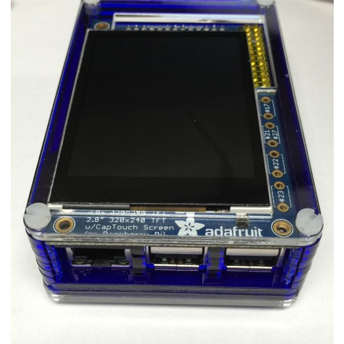 Behuizing voor Pi TFT Scherm 2.8 Inch Blauw