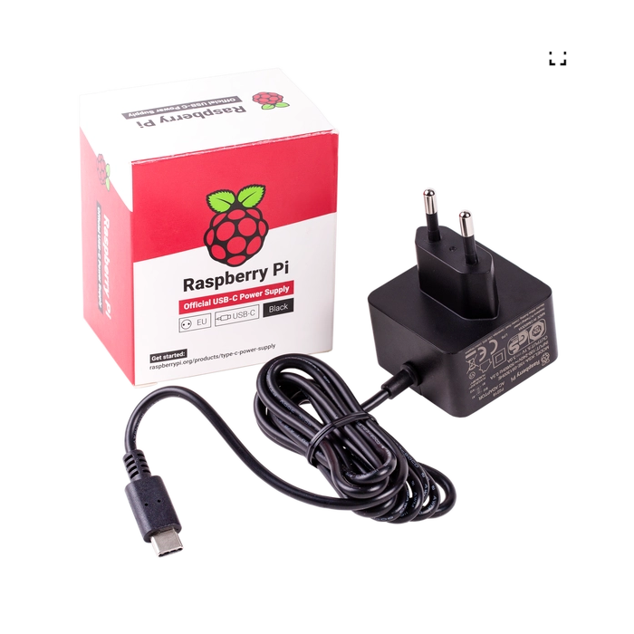 Originele Raspberry Pi USB-C 3A voeding Zwart