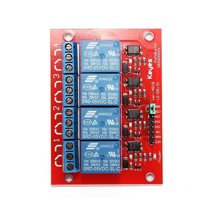 4 x Relais 5Volt NO / NC
