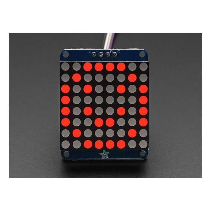Adafruit Small 1.2" 8x8 LED Matrix w/I2C Backpack - Red