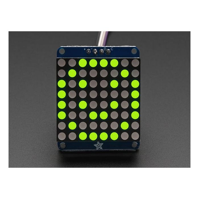 Adafruit Small 1.2" 8x8 LED Matrix w/I2C Backpack - Yellow-Green
